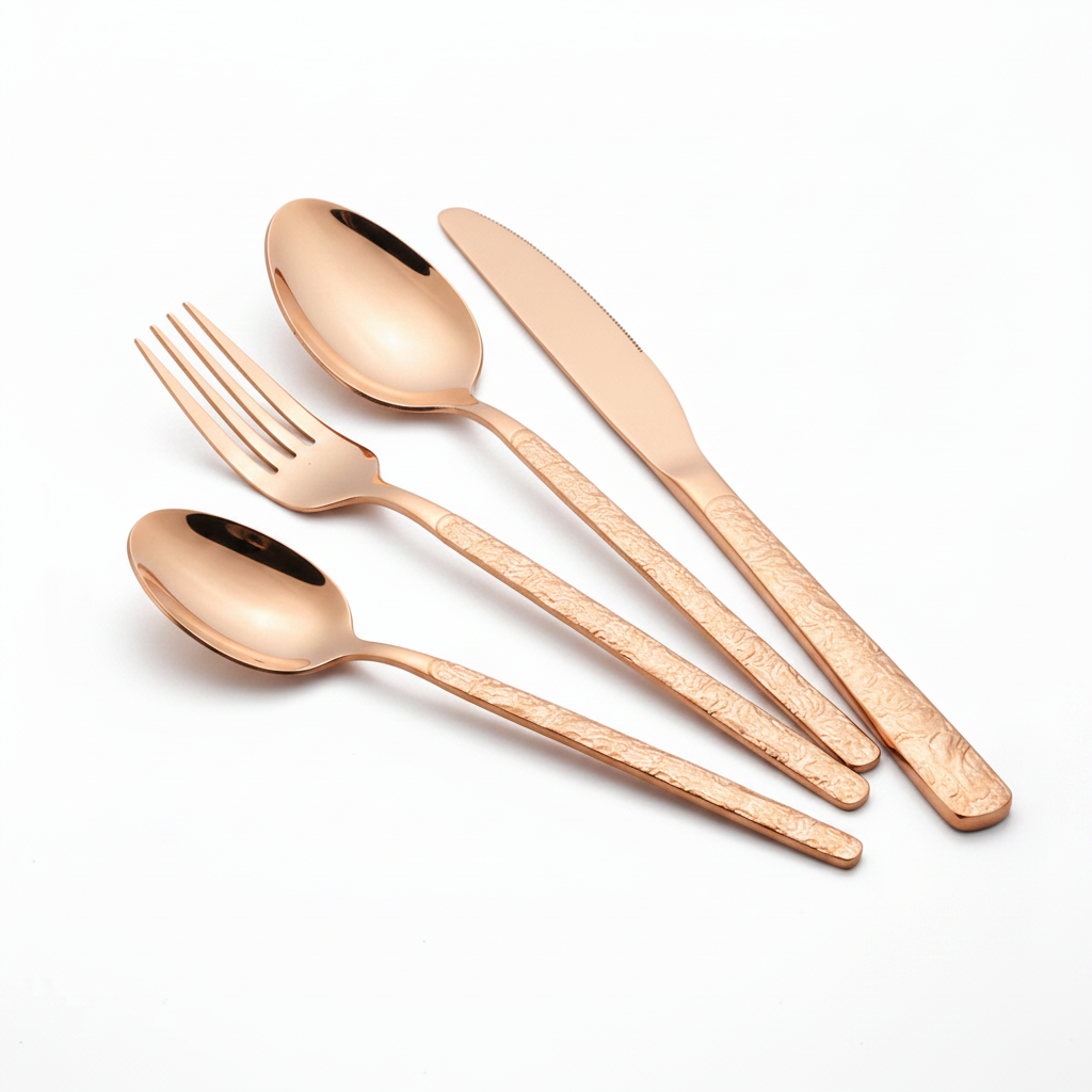 Macro Product Shot - Rose Gold Cutlery Set
