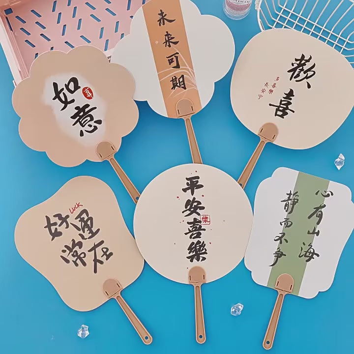 Vintage Bamboo Folding Fan – Elegant Chinese & Japanese Style Silk Hand Fan with Tassel