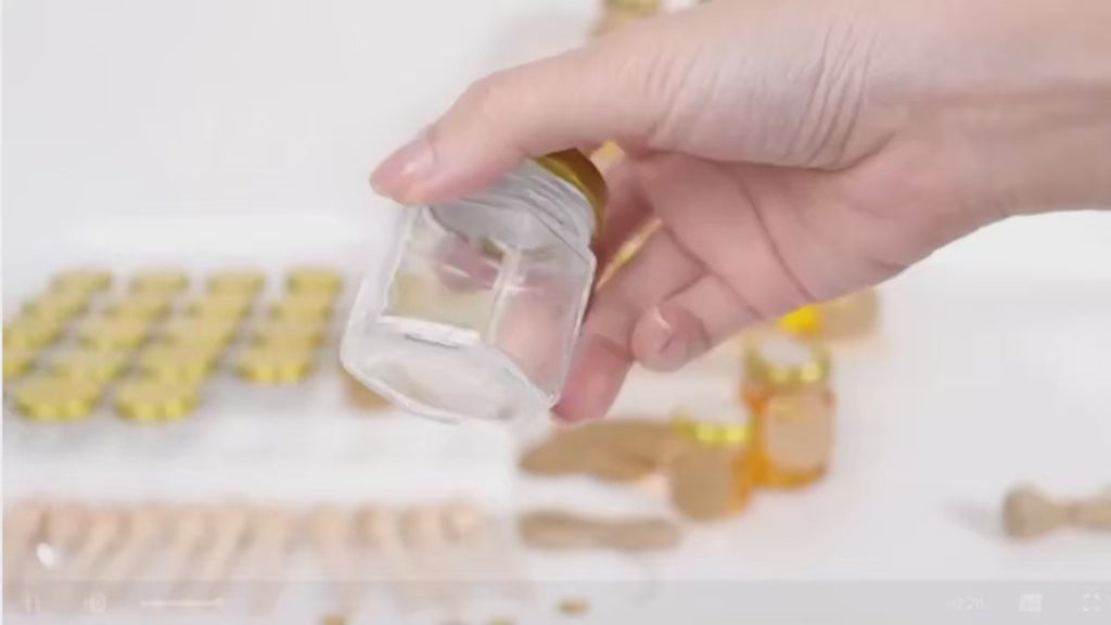 Mini Honey Jar Favors with Dipper – Hexagon Glass Jars for Wedding, Baby Shower & Party Gifts (12/20/ PCS)