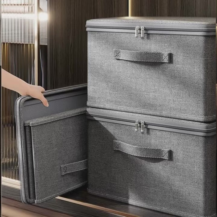 Stackable Waterproof Storage Boxes – Multipurpose Organizer Bins for Closet, Bedroom & Office