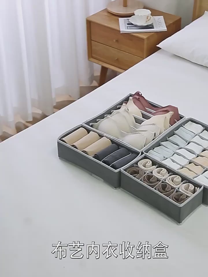 Foldable Drawer Organizer – Storage Box for Underwear, Socks, Bras, Pants, Scarves & Ties