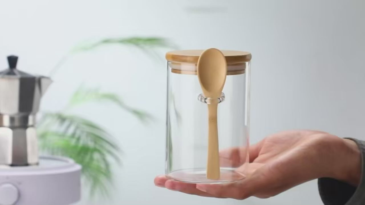 Airtight Glass Jars with Lids & Spoon – 16oz Overnight Oats Containers (1–4 Pack)